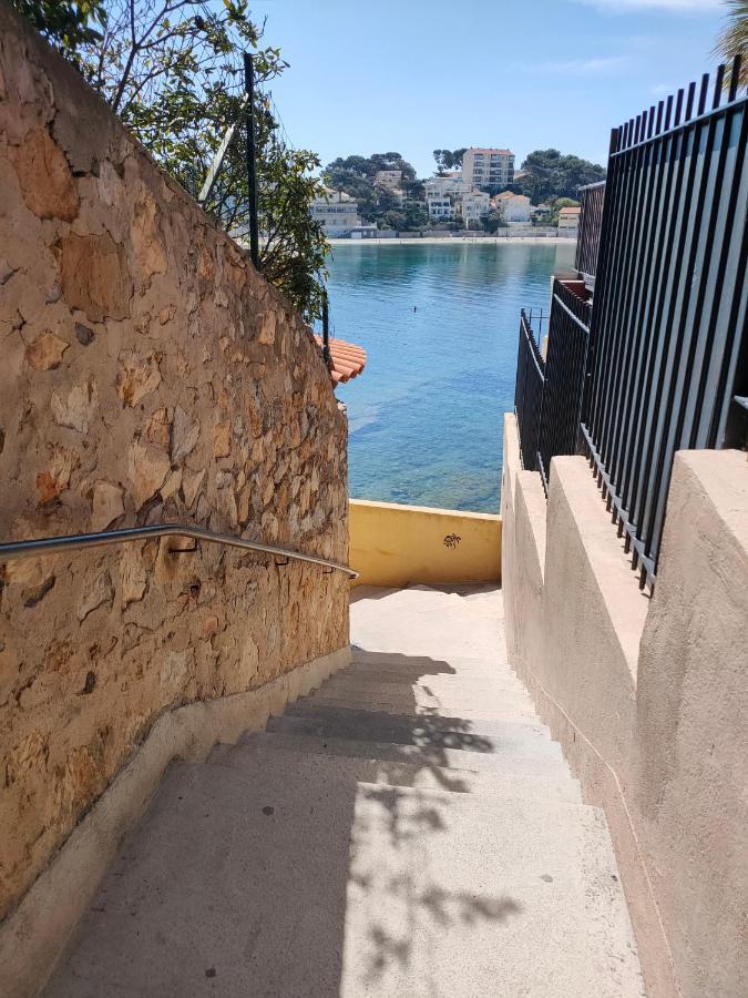 Joli Studio Les Pieds Dans L Eau Avec Place De Parking Gratuite Bandol Exteriör bild